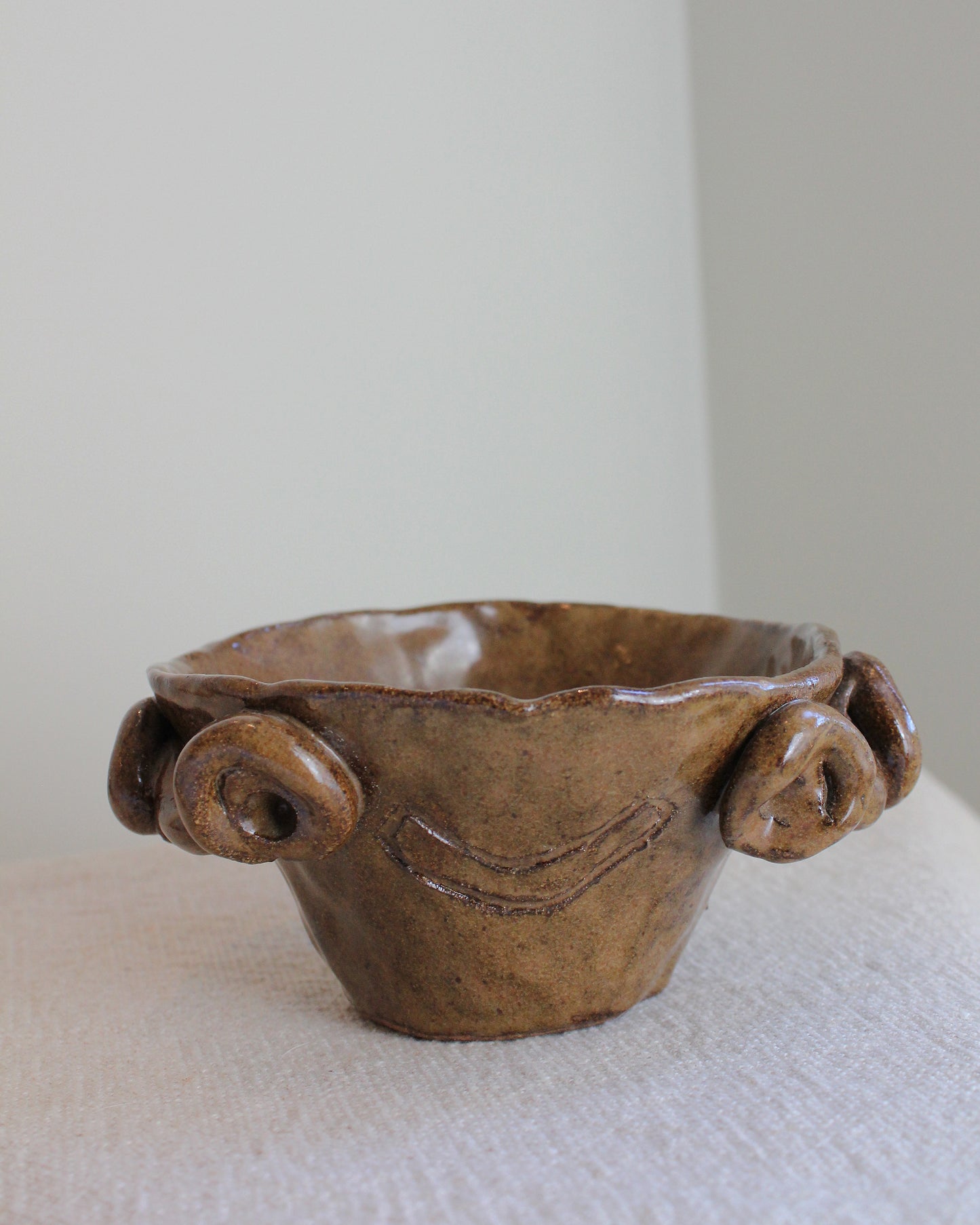 Abstract Stoneware Bowl