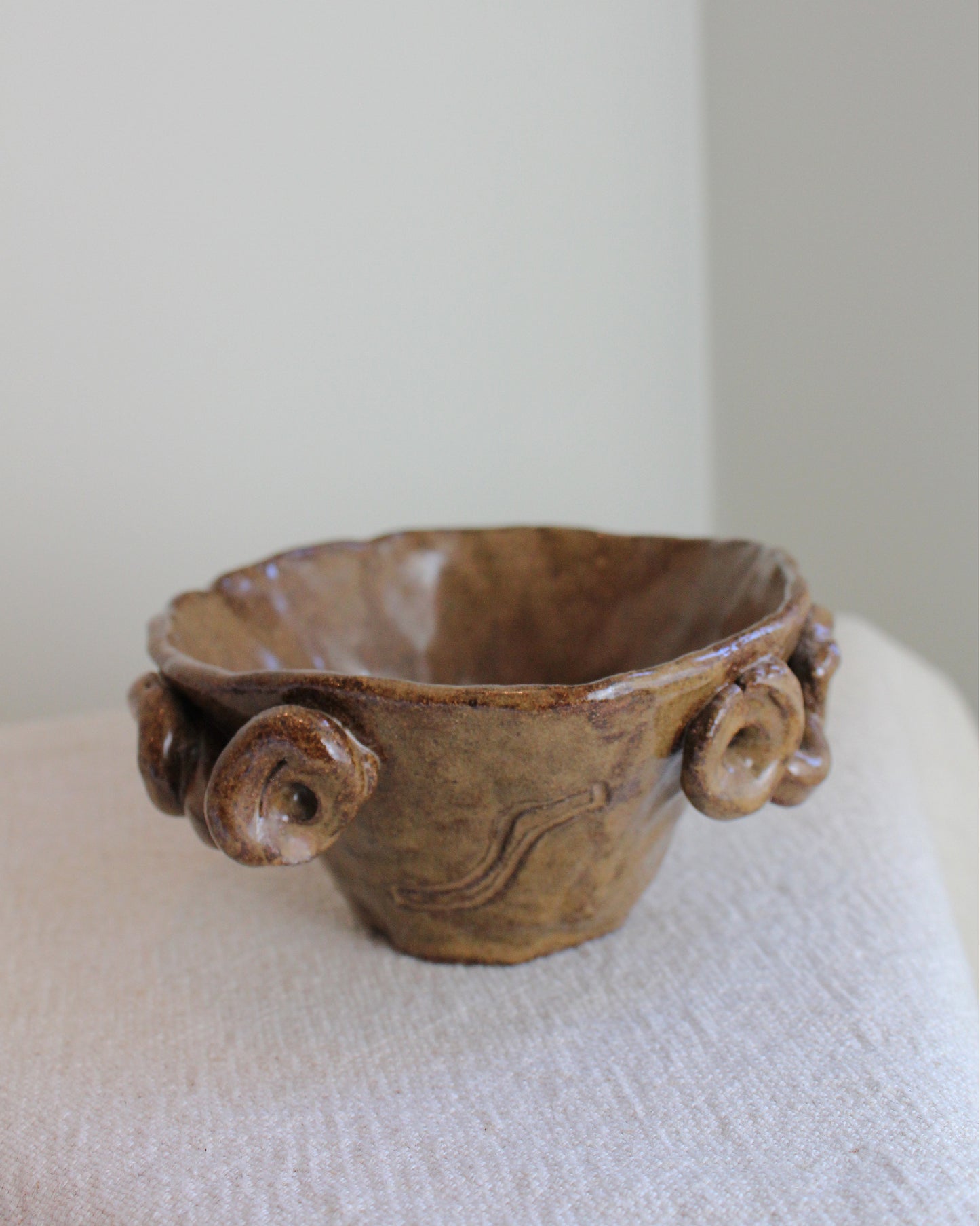 Abstract Stoneware Bowl