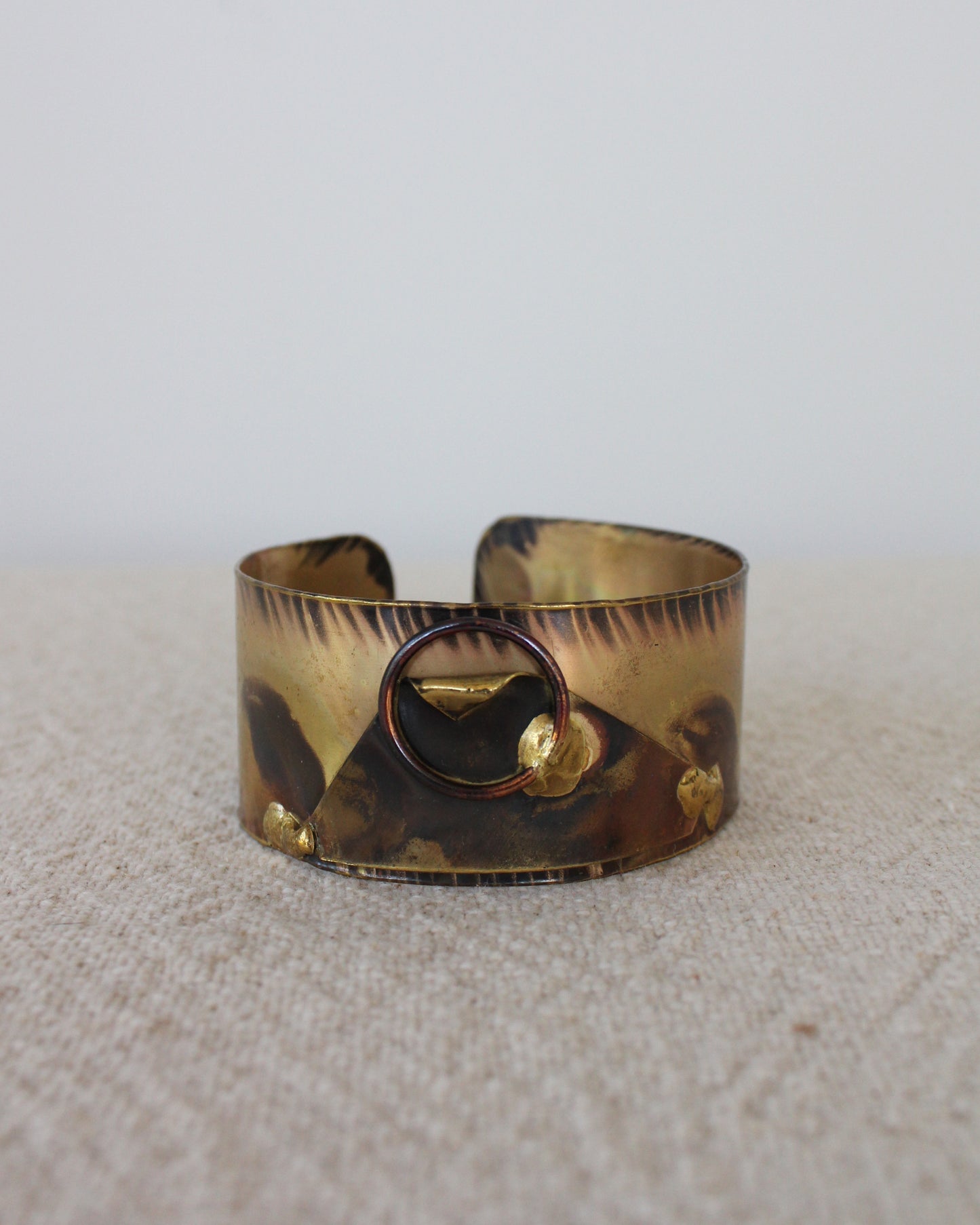 Mixed Metal Brutalist Cuff