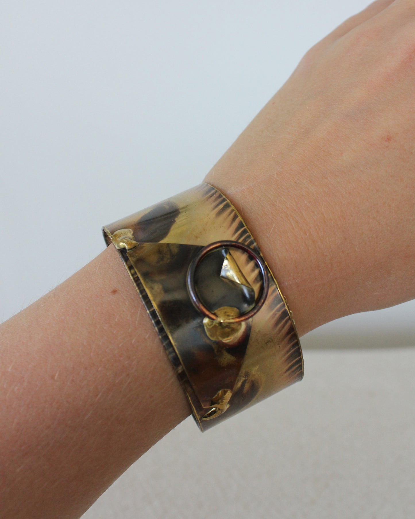 Mixed Metal Brutalist Cuff