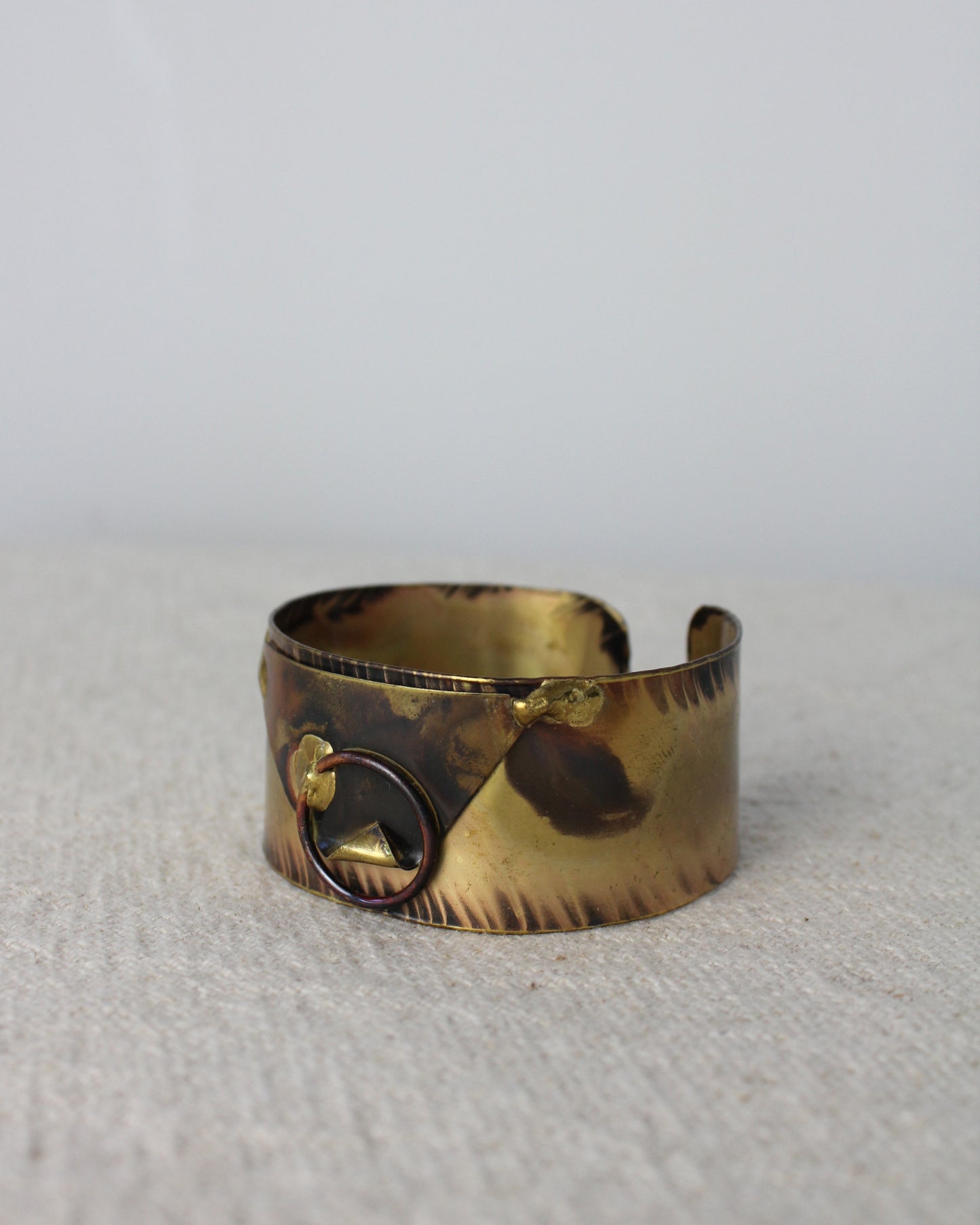 Mixed Metal Brutalist Cuff