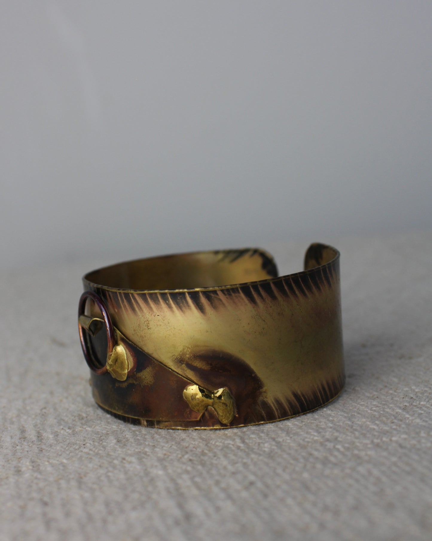 Mixed Metal Brutalist Cuff