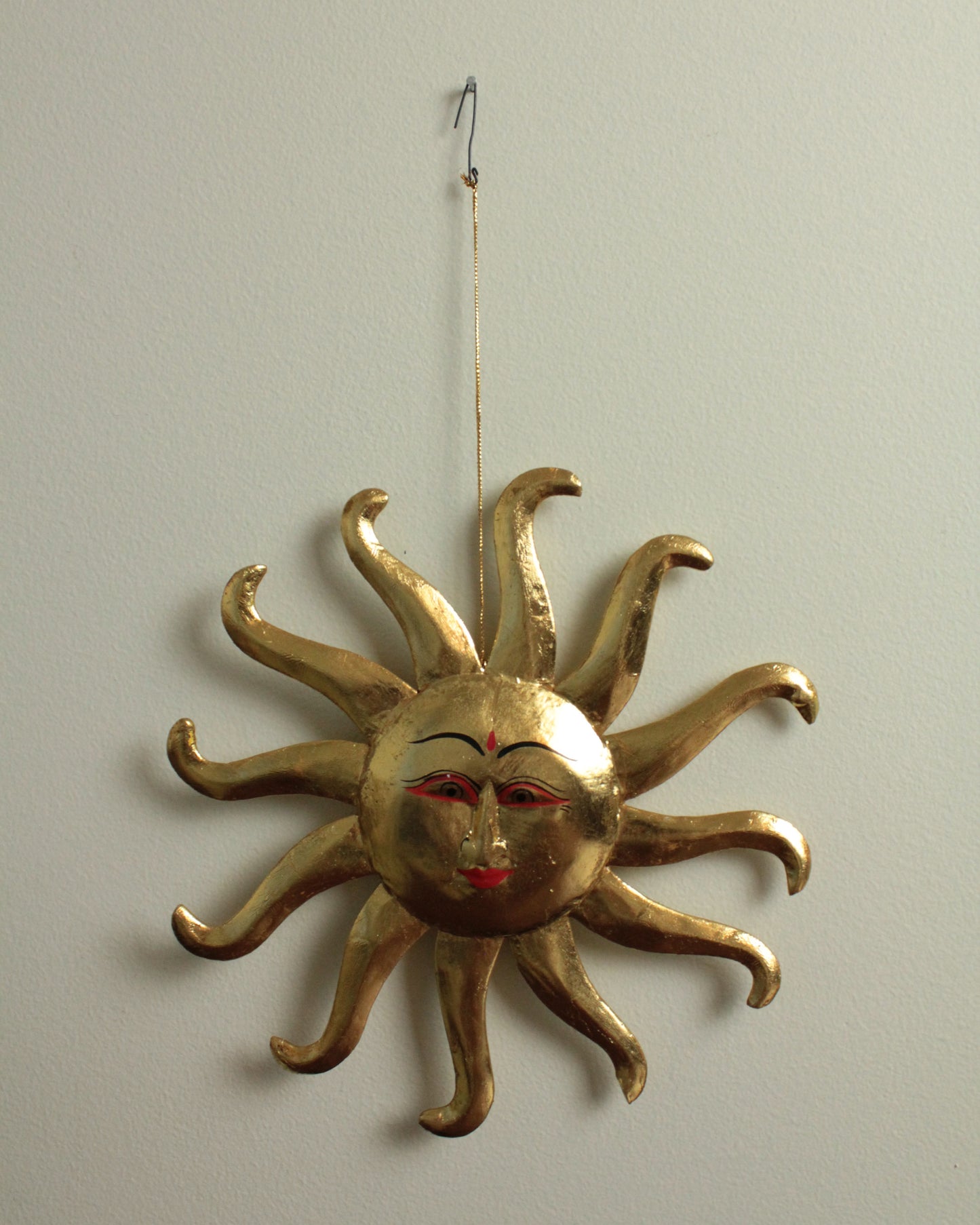 Vintage Tony Duquette 12 Arm Painted Sun Wooden