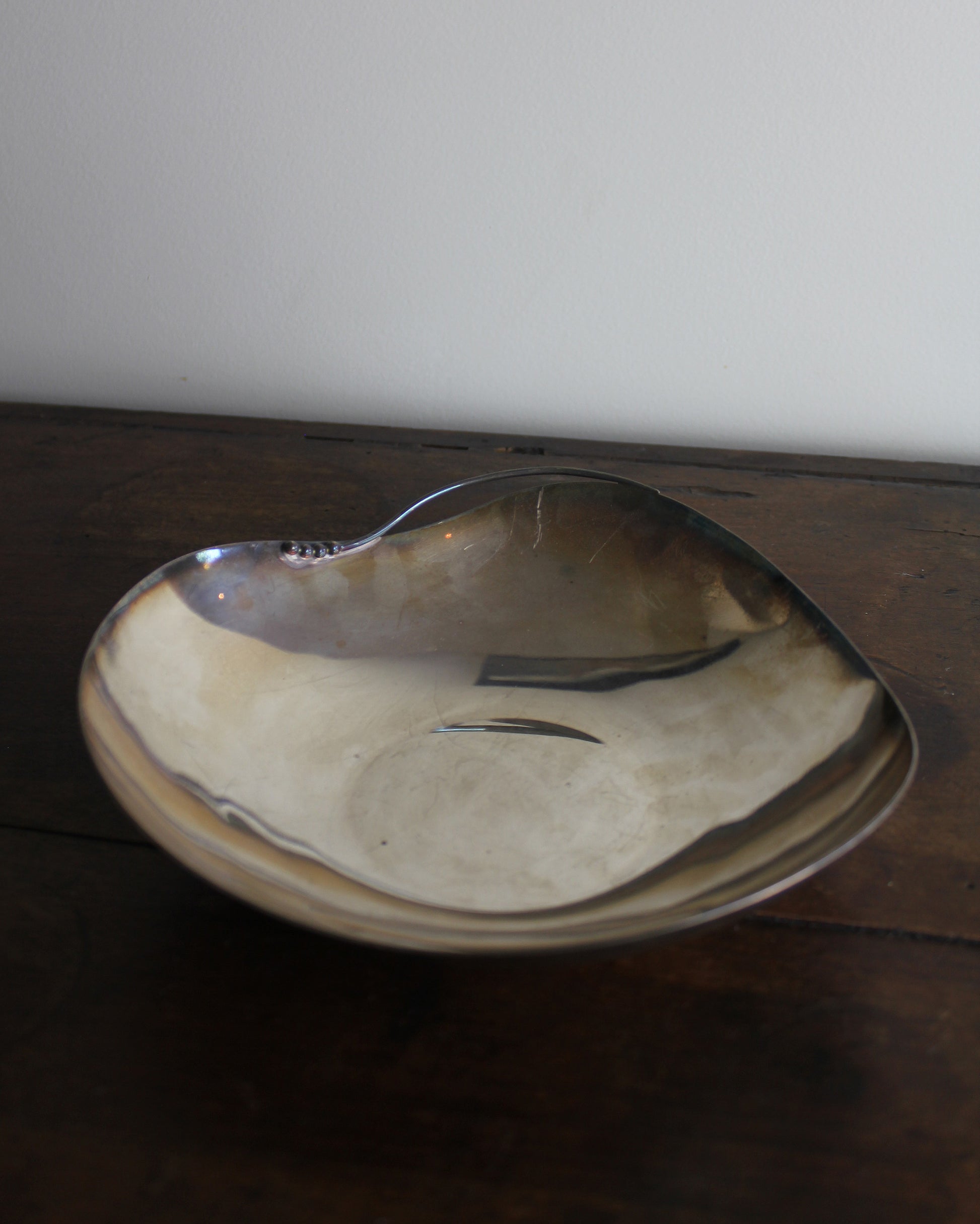 Vintage Irregular Silver Plate Danish Dish