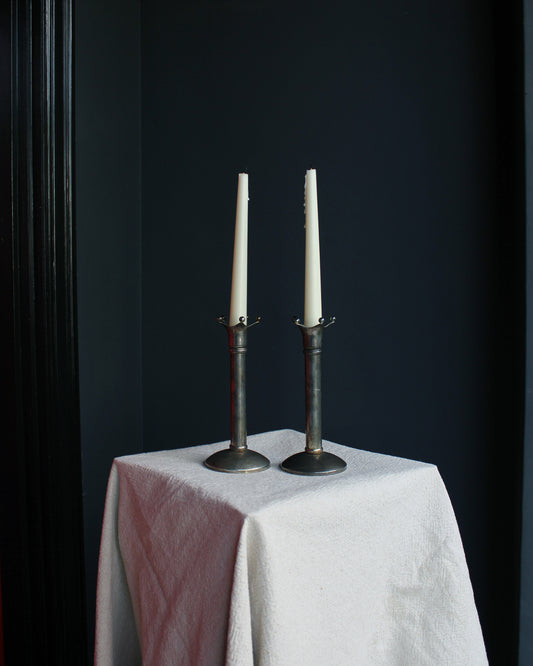 Vintage Silver Plated Crown Candlesticks