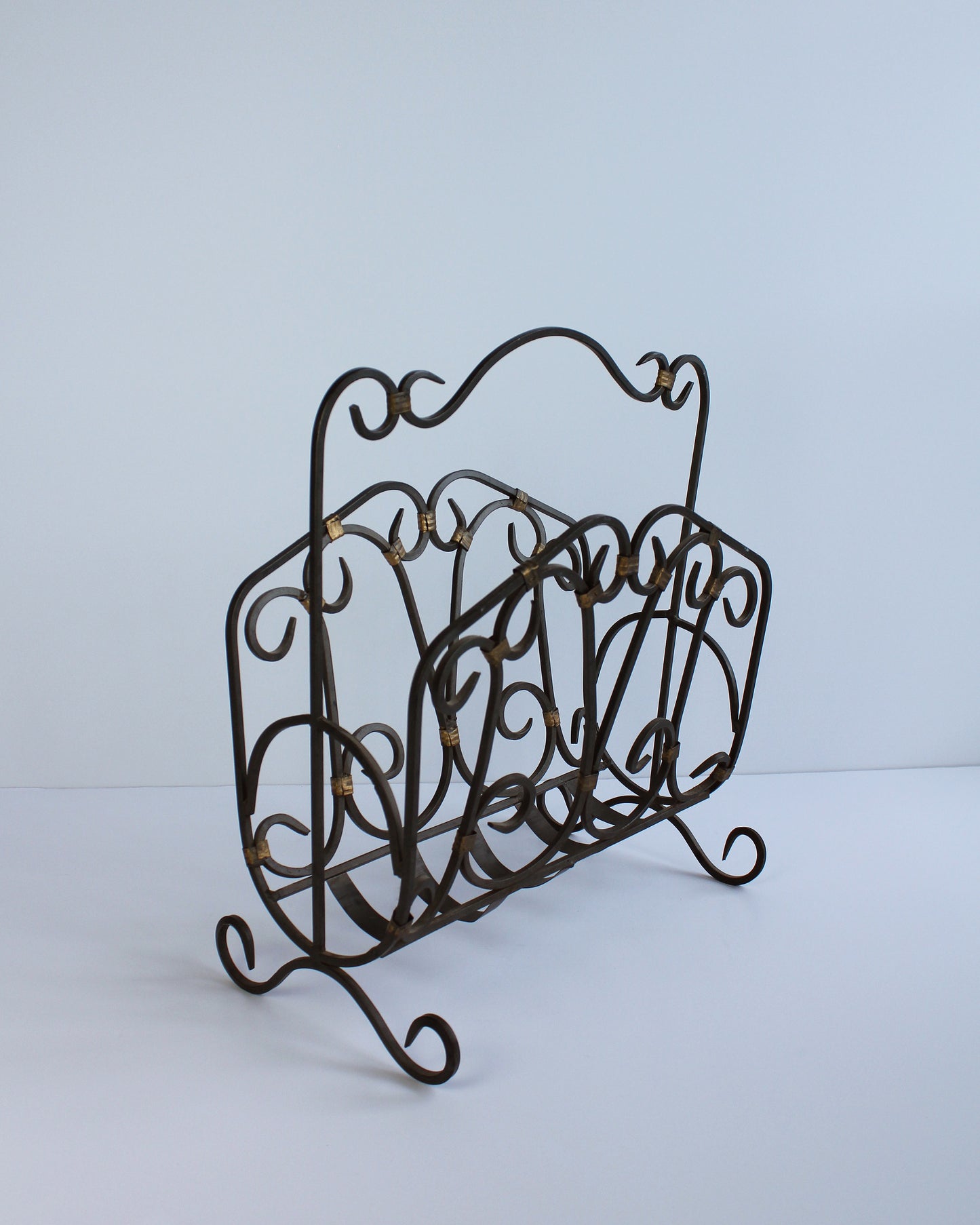 Iron Swirl Magazine Holder