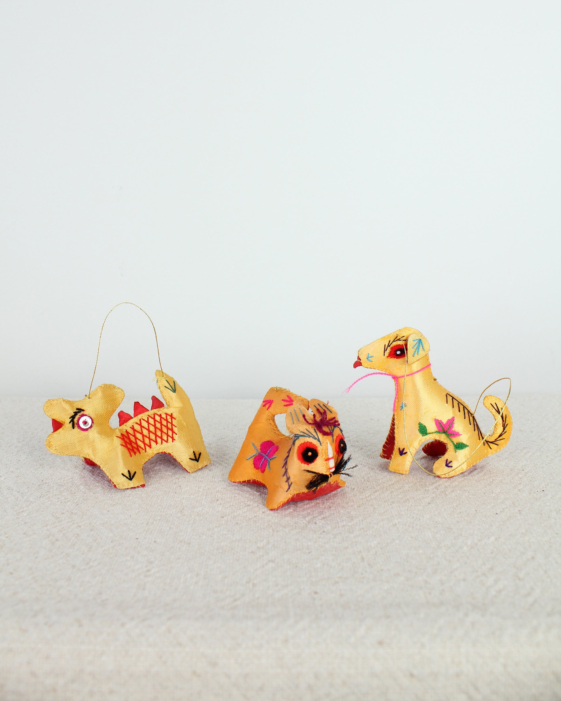 Vintage Chinese Zodiac Silk Tree Ornaments