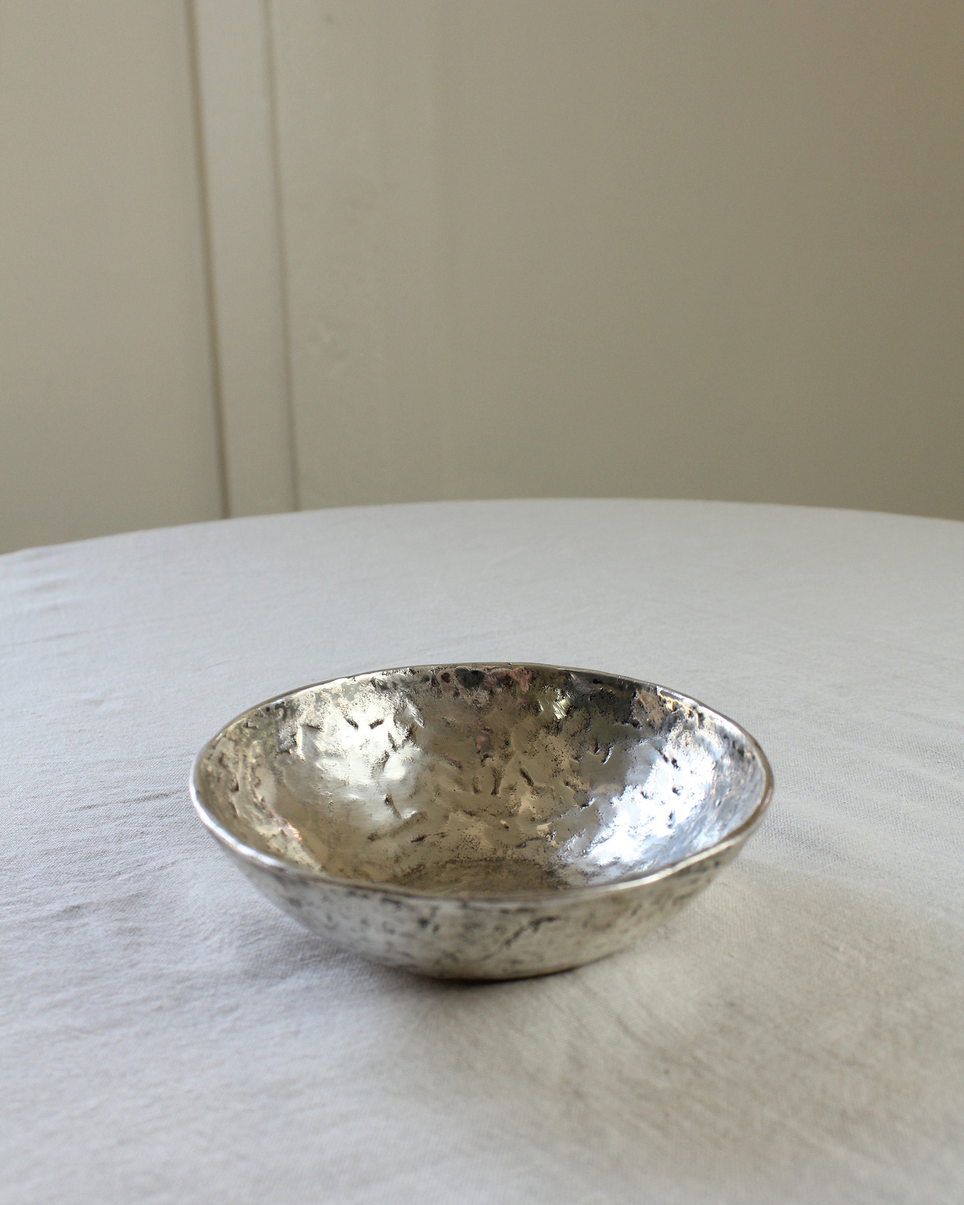 Vintage 20th Century Studio Handmade Cast Aluminium Bowl