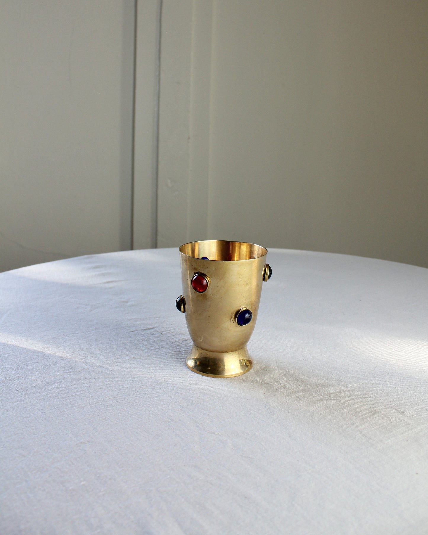 Jewelled Brass Votive Candle Cup