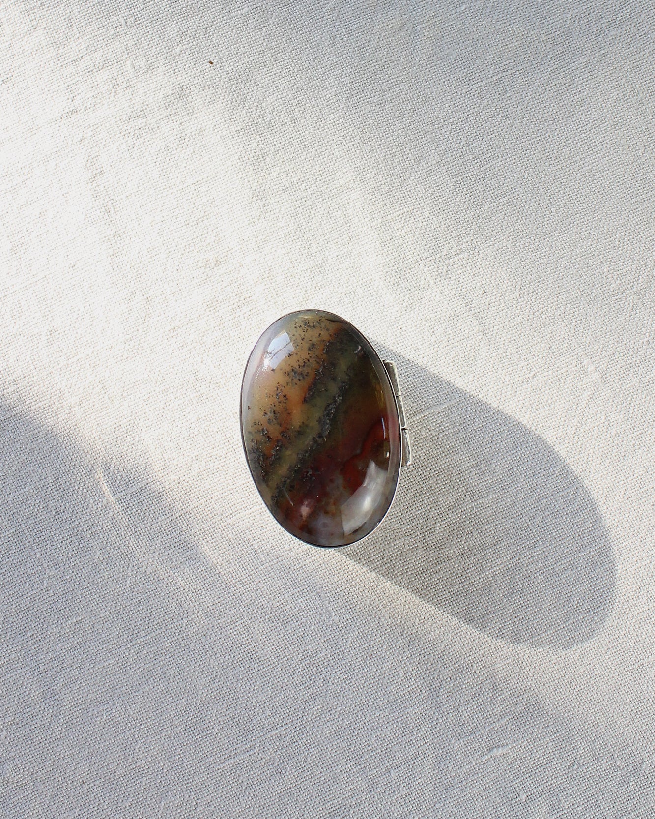 Agate Sterling Silver Pill Box