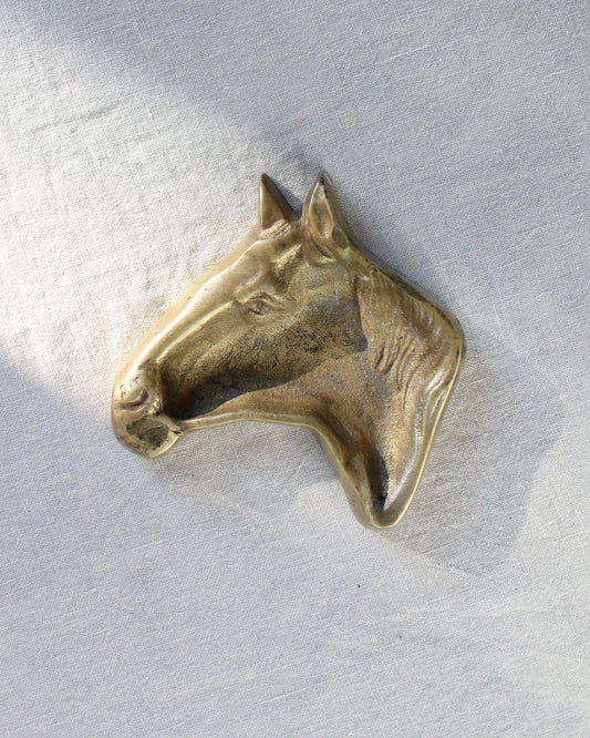 Vintage Mid Century Horse Head Brass Dish/ Catchall/ ashtray