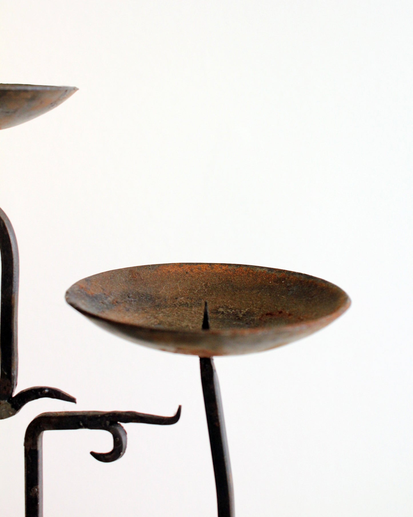 Branching Spiral Steel Candelabra