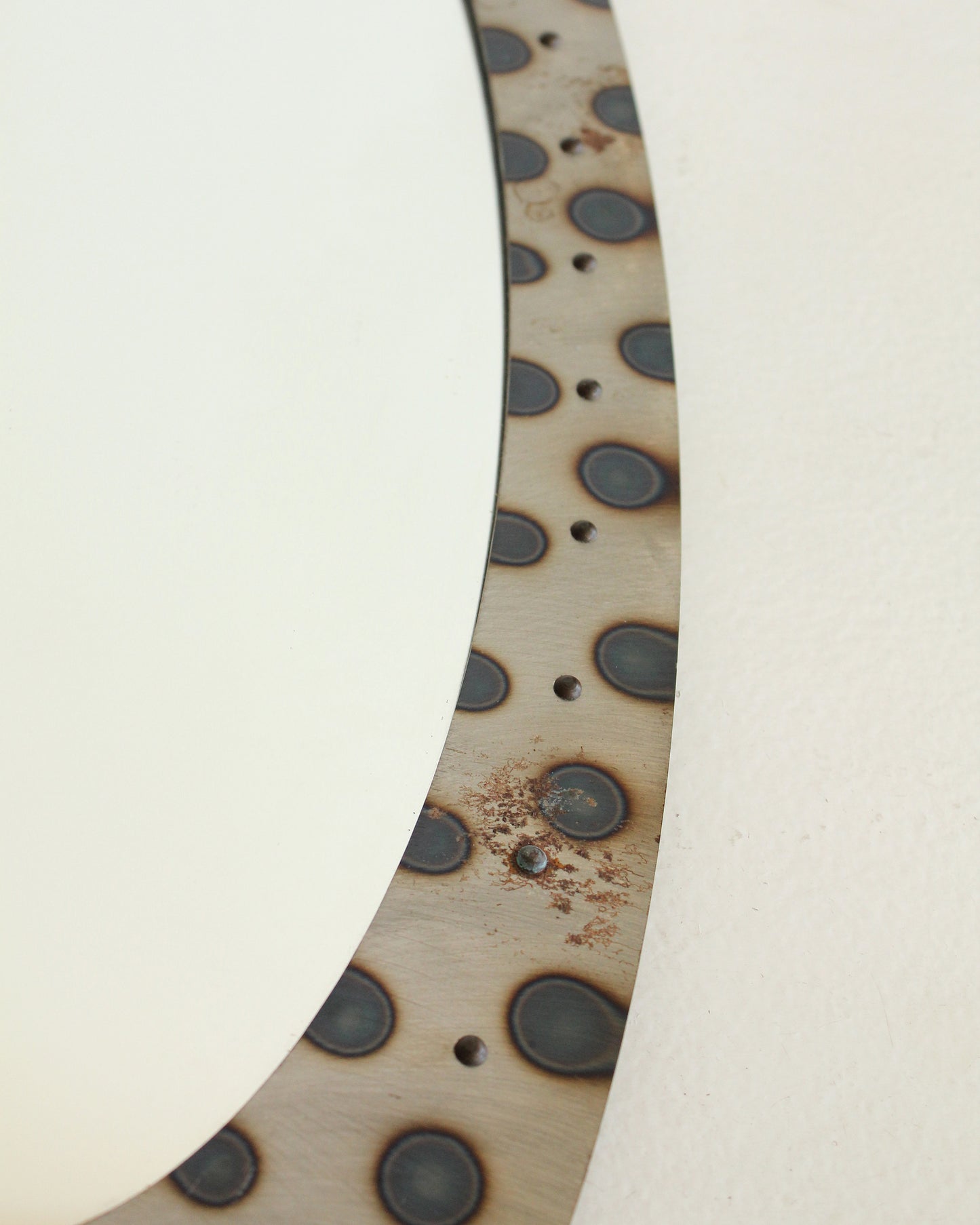 Spotted Studded Oval Mirror