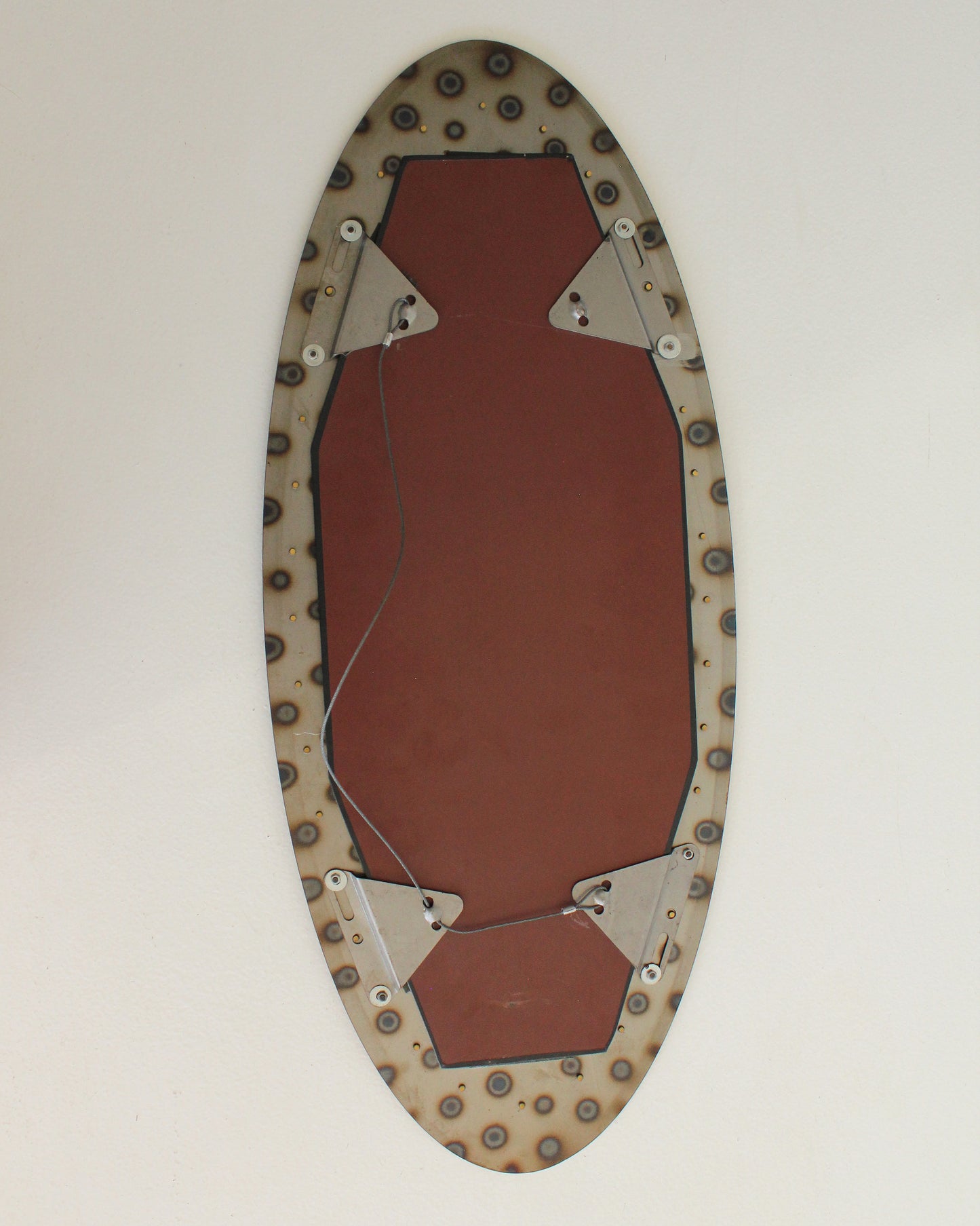 Spotted Studded Oval Mirror