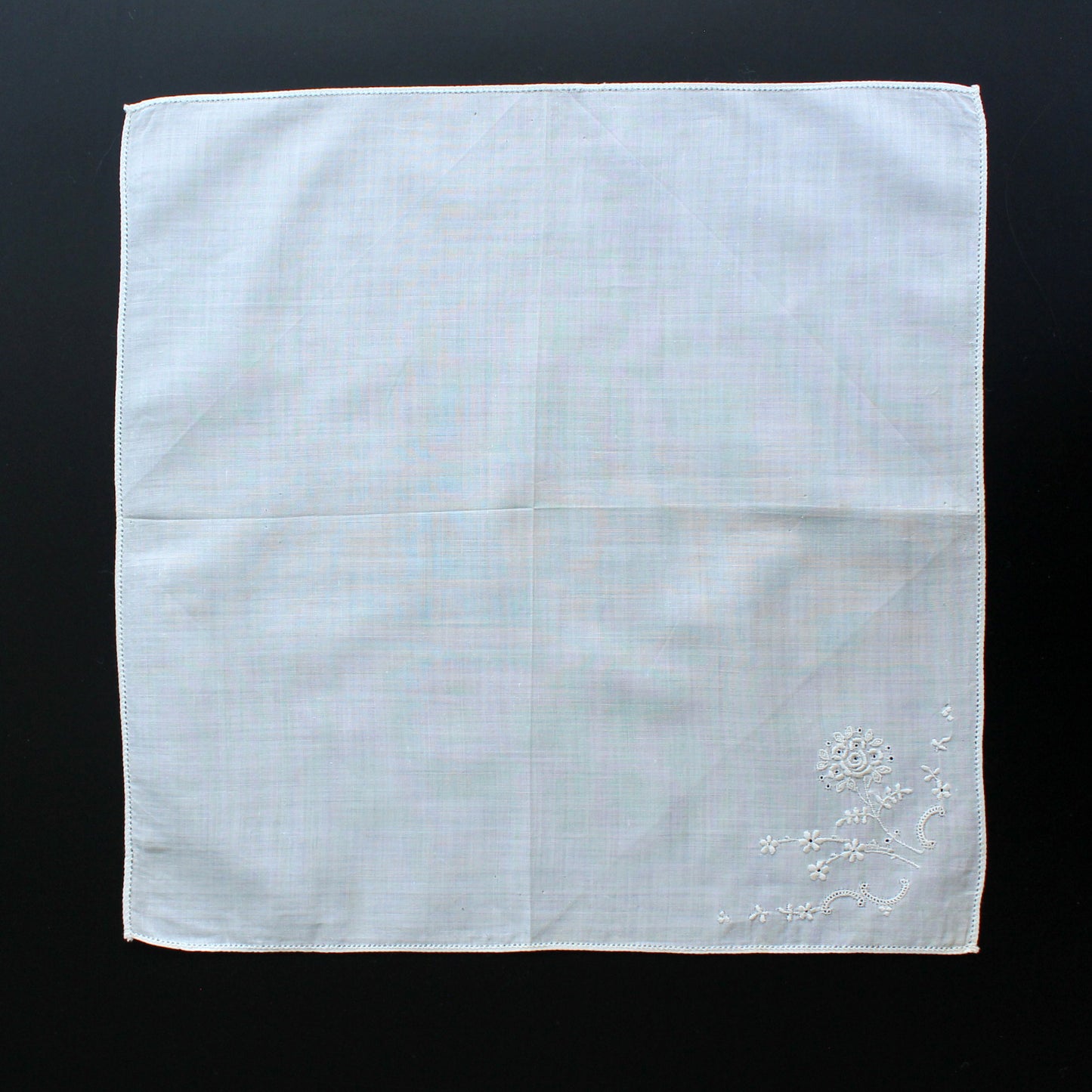 Swiss Linen Floral Handkerchief