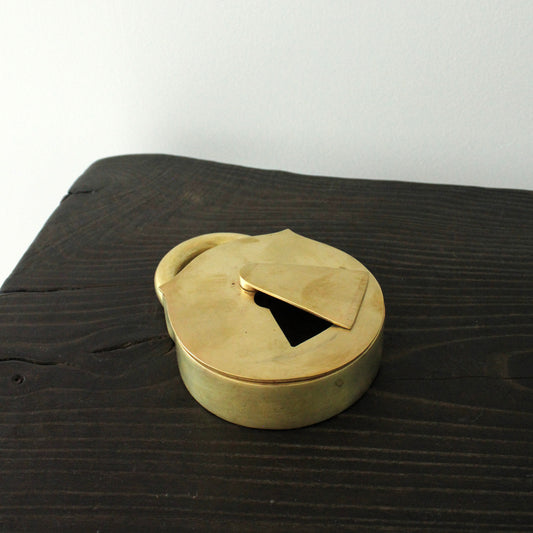 Heavy Brass Padlock Box