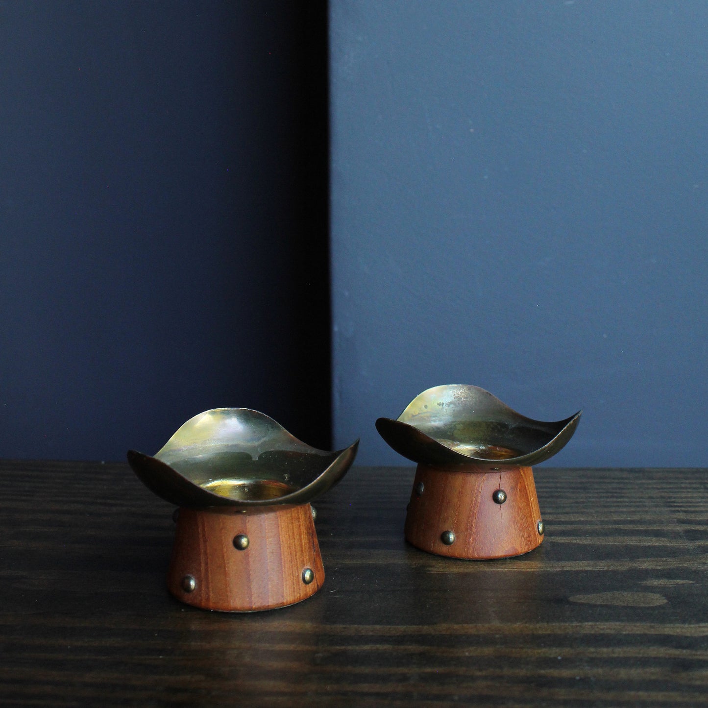 Pair of Studded Candle Holders