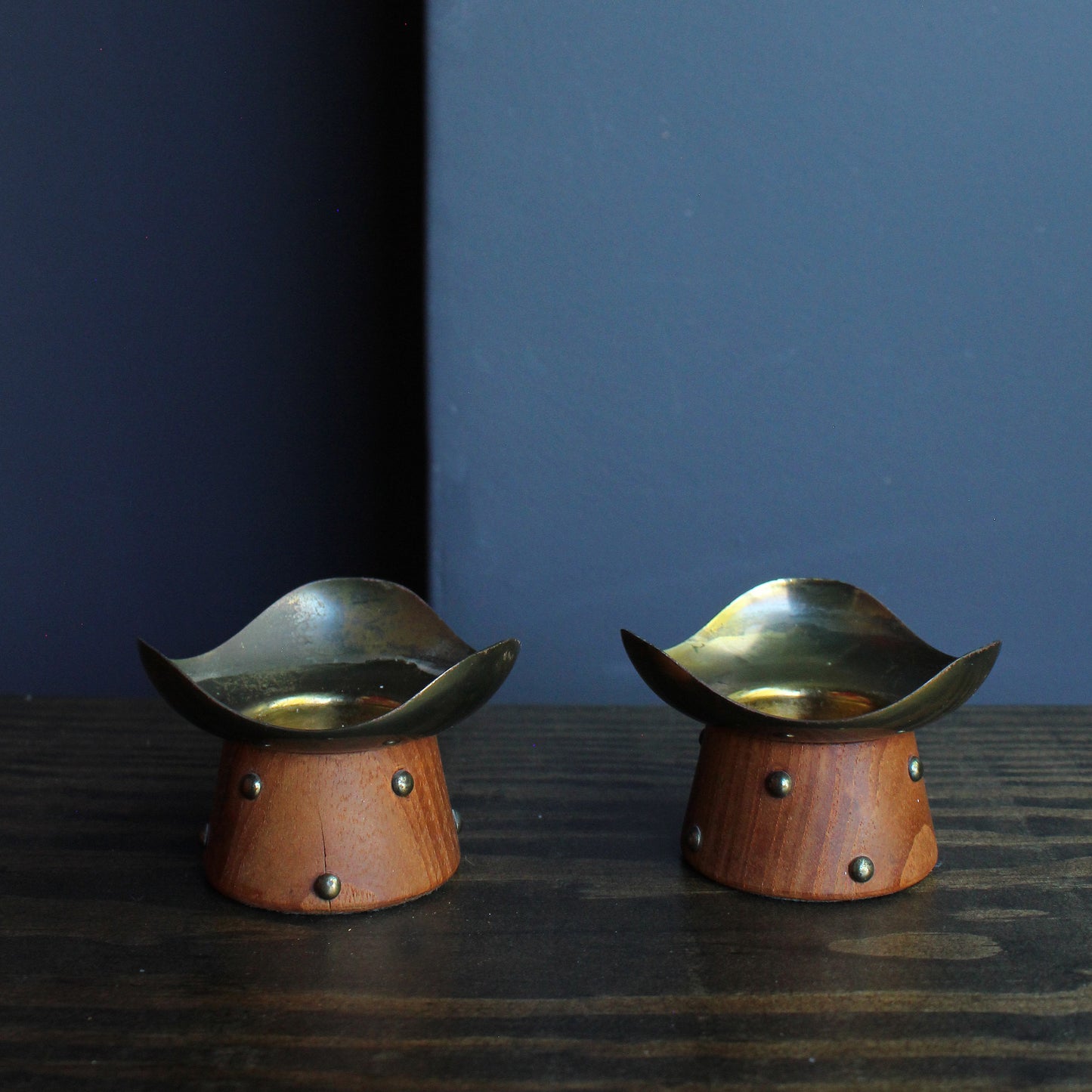 Pair of Studded Candle Holders