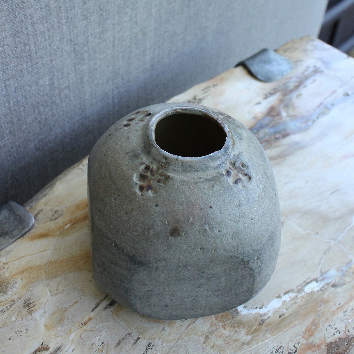 Japanese Cubic Studio Pottery Vase