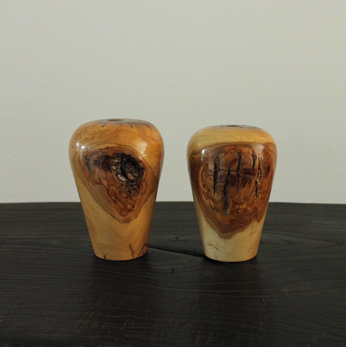 Lacquered Wood Salt & Pepper Shakers