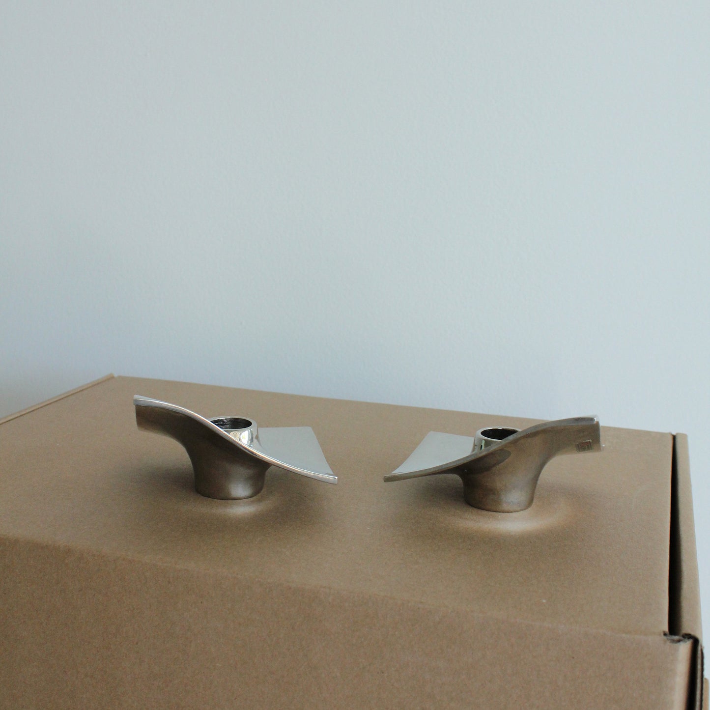 1970s Orskov Cast Candle Holders, Pair