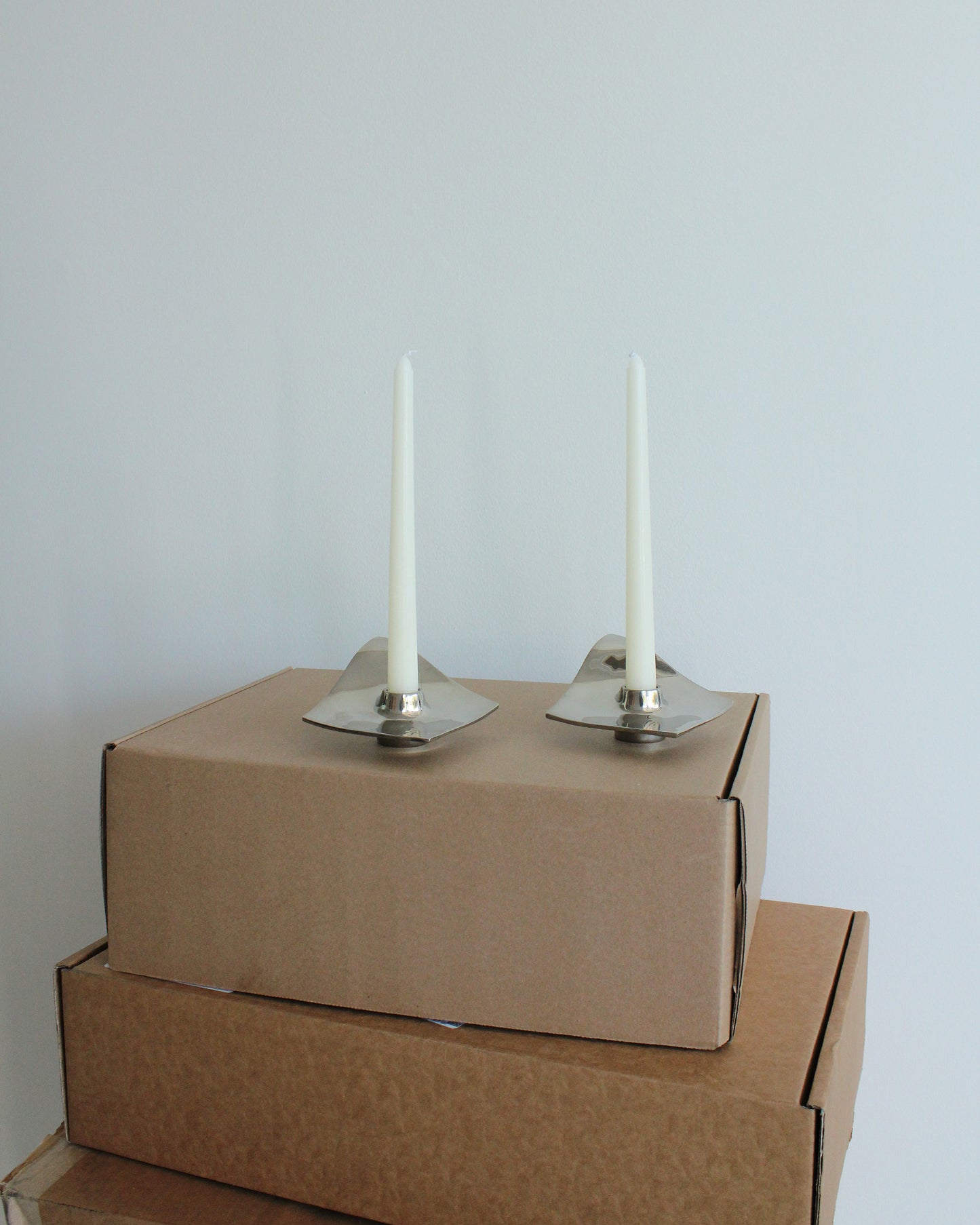 1970s Orskov Cast Candle Holders, Pair