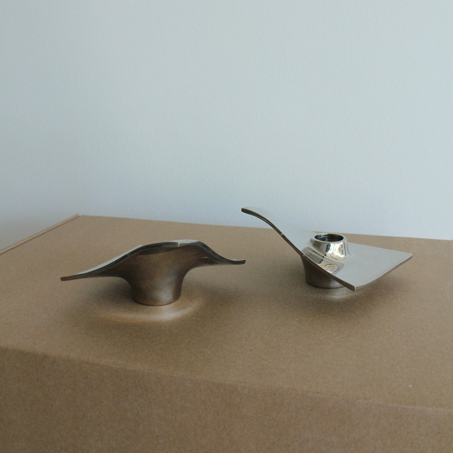 1970s Orskov Cast Candle Holders, Pair