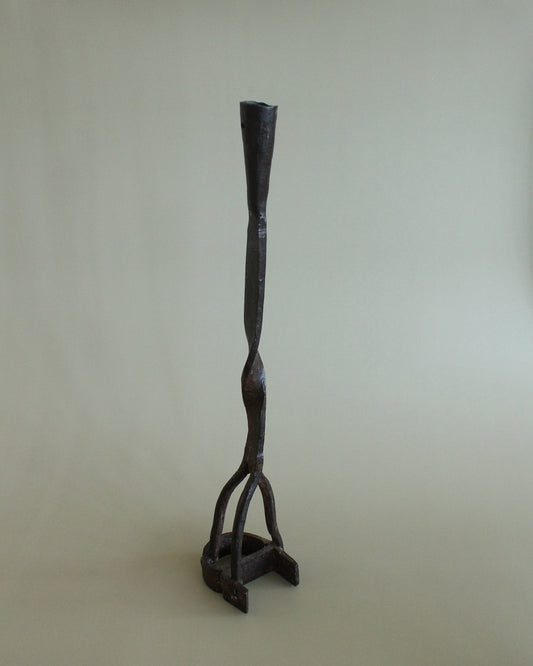 Vintage 20th Century 'D' Branding Iron Candle Stick