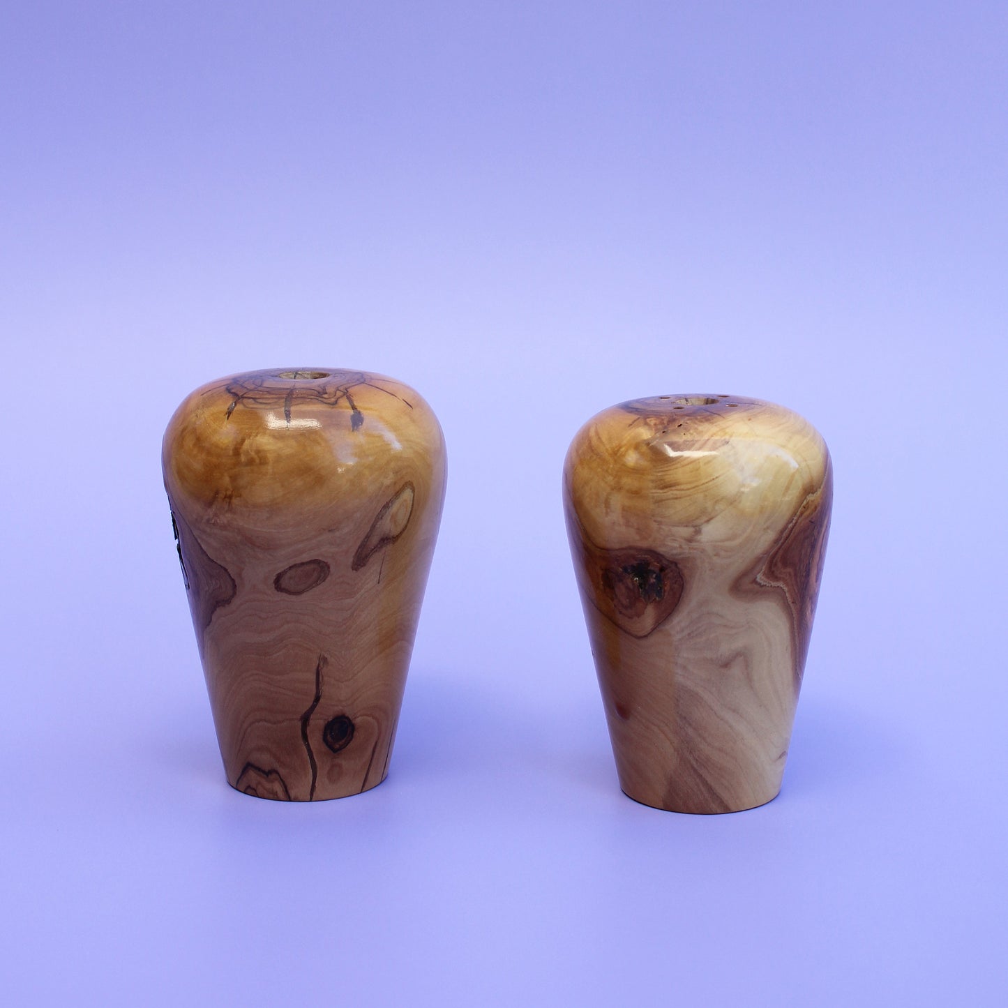 Lacquered Wood Salt & Pepper Shakers