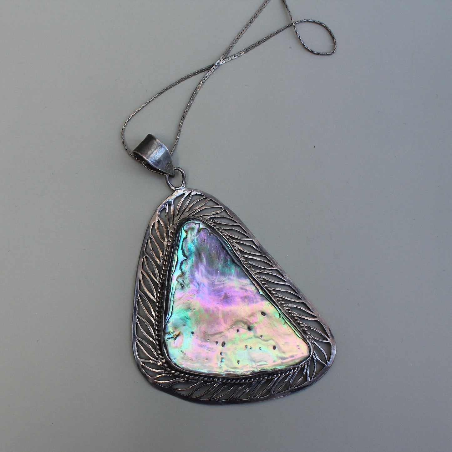 Silver and Abalone Pendant