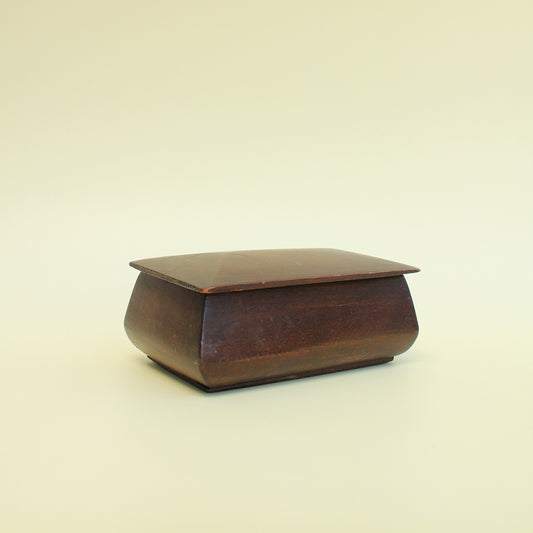 Vintage Handmade Flared Wooden Trinket Box