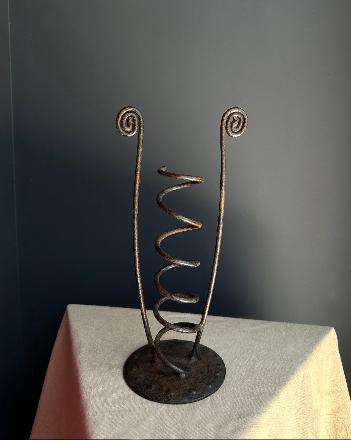 Vintage Armed Iron Spiral Object