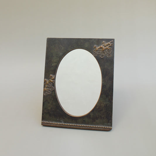 Vintage Art Nouveau Style Spiral Horse Mirror