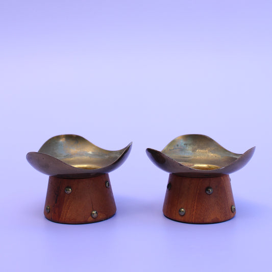 Pair of Studded Candle Holders
