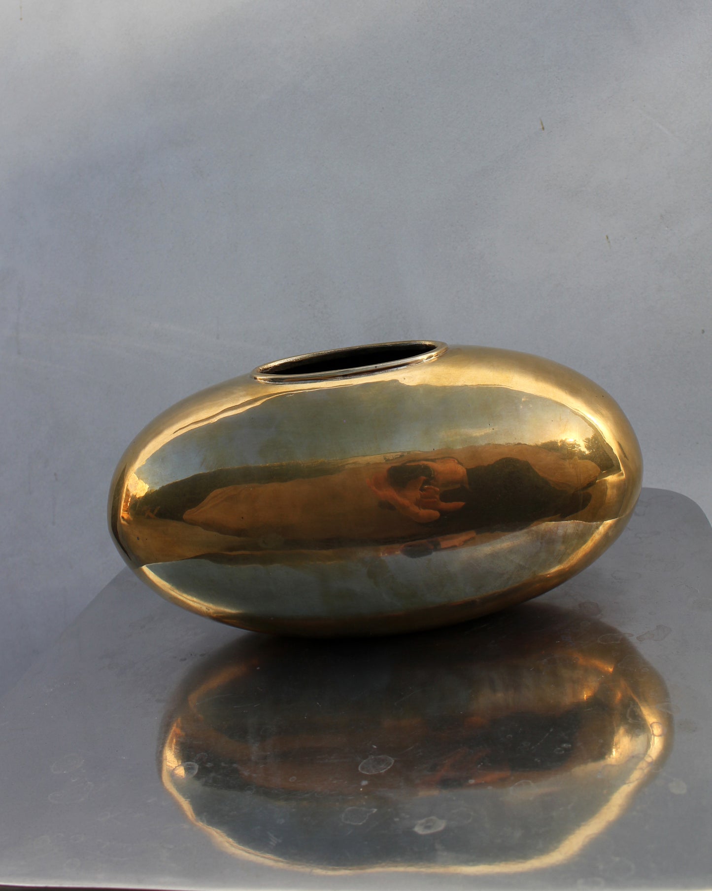 Brass Egg Shaped Vase