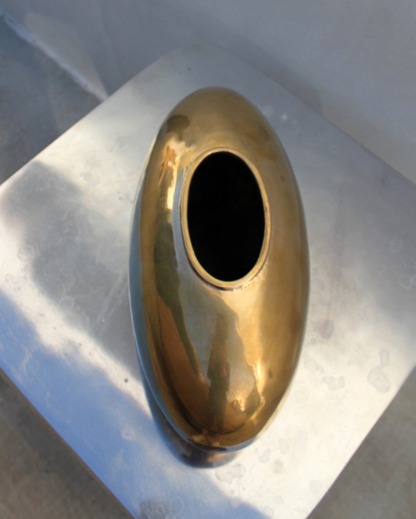 Brass Egg Shaped Vase