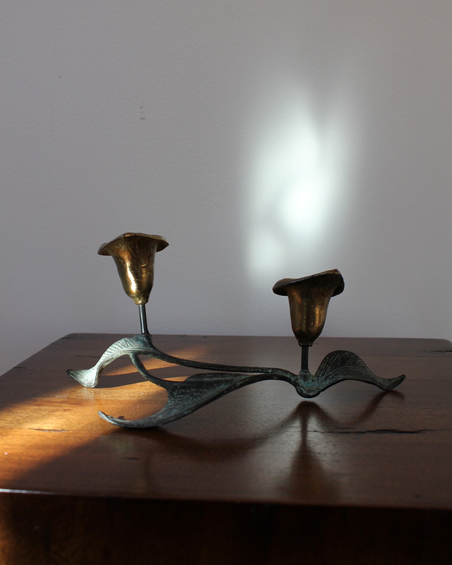 Brass Calla Lily Candle Holder