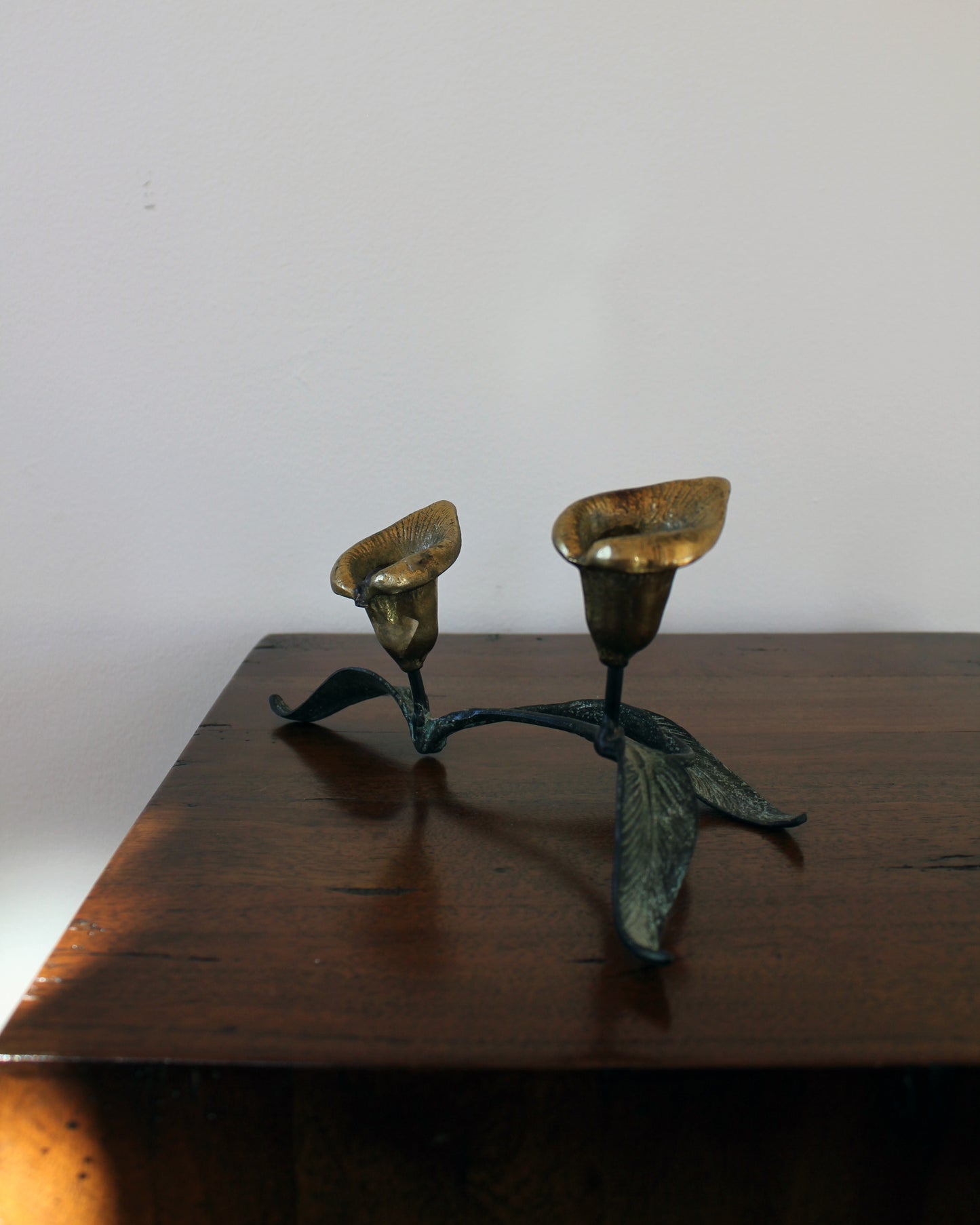 Brass Calla Lily Candle Holder