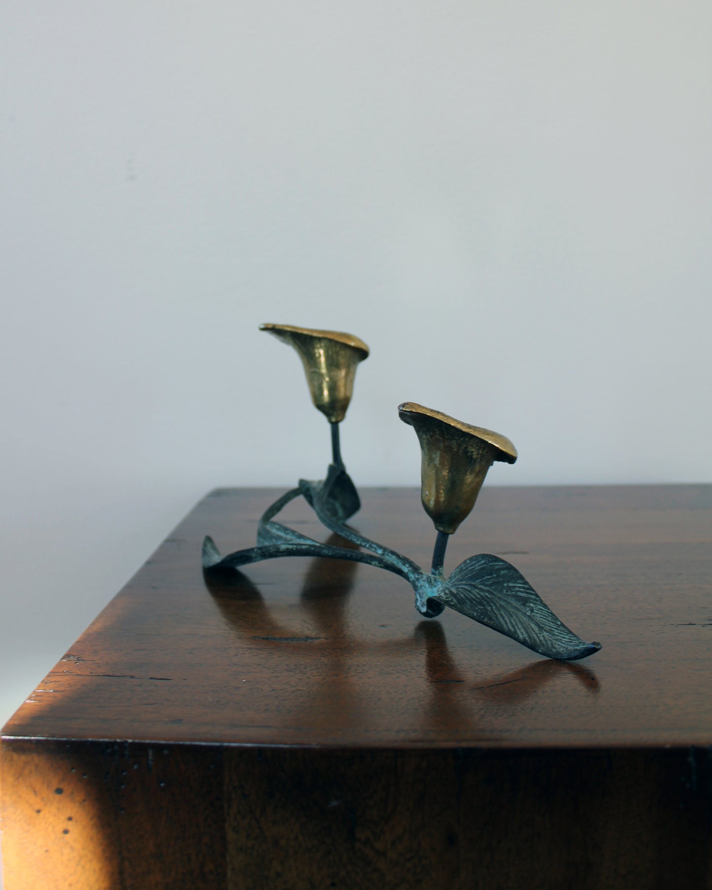 Brass Calla Lily Candle Holder