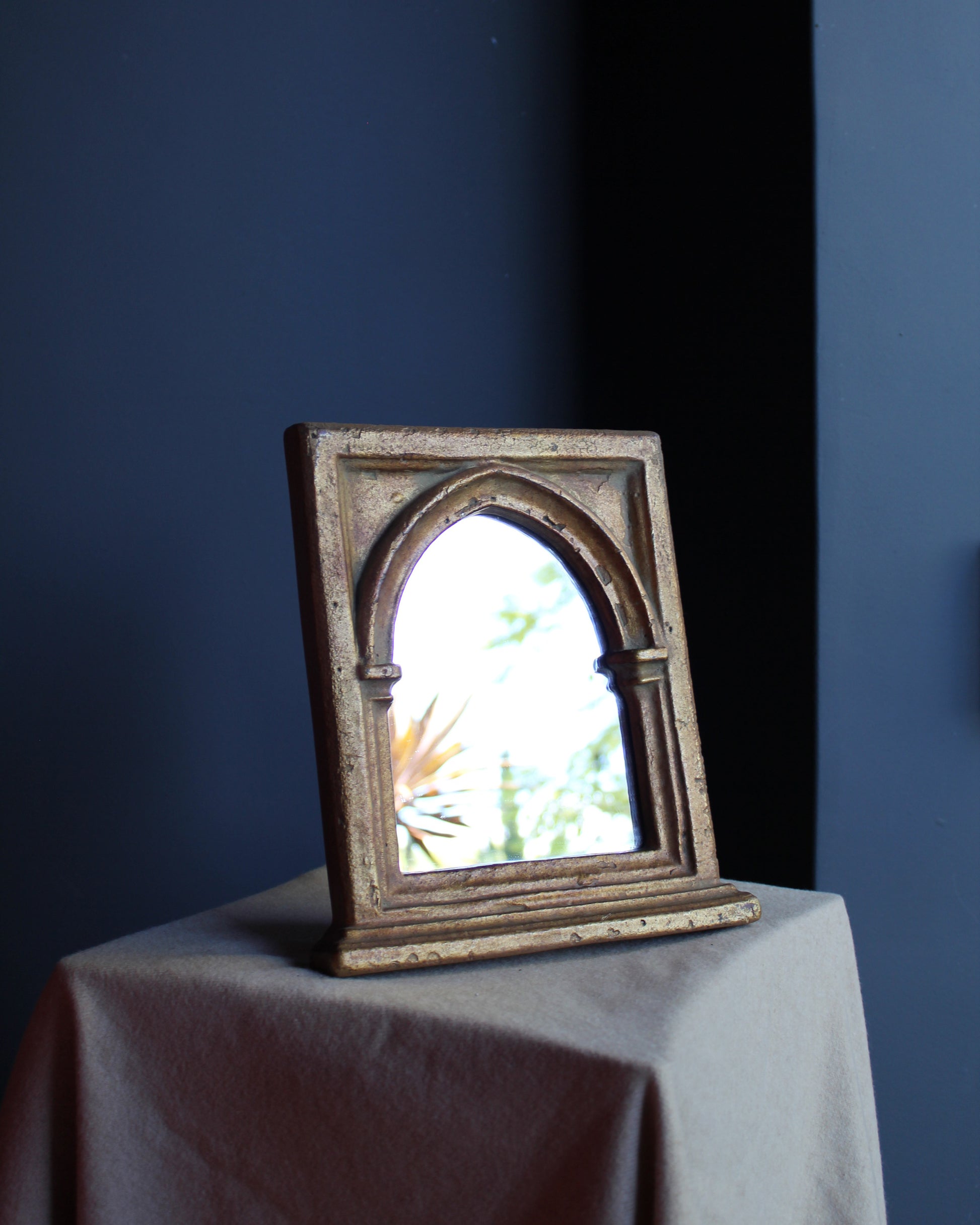 Italian Gothic Arch Wall Mirror, vintage