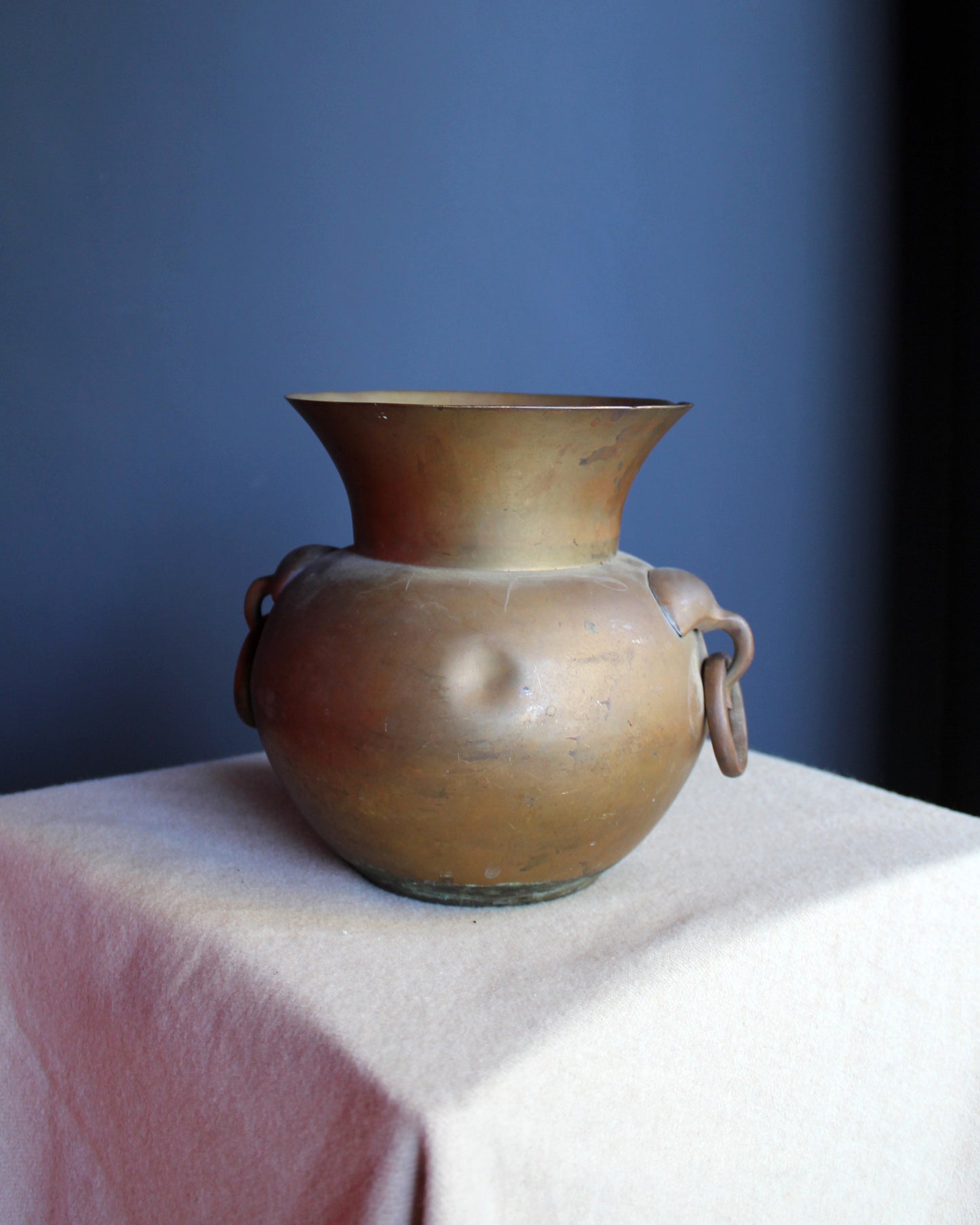 Brass Vase With Rings