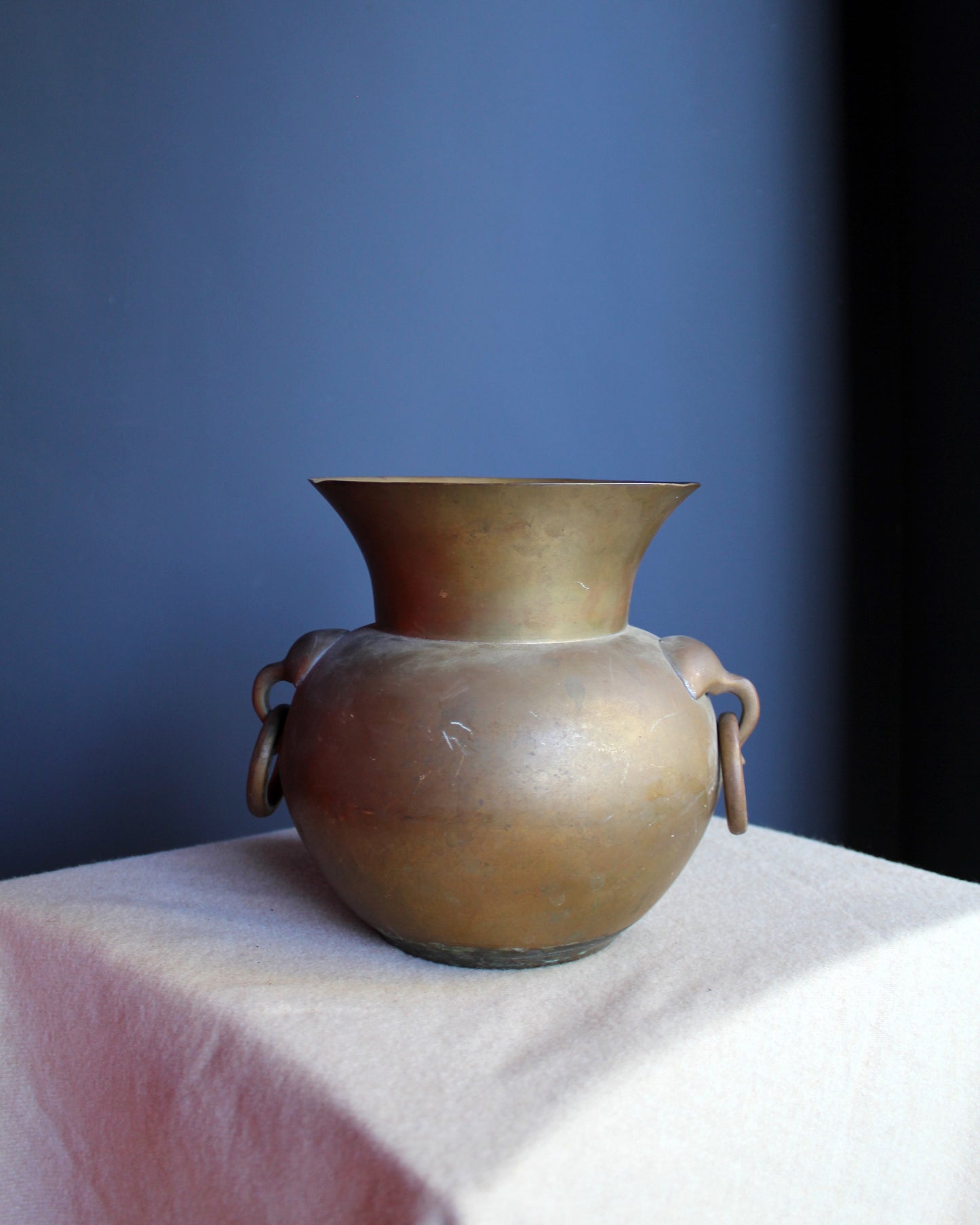 Brass Vase With Rings