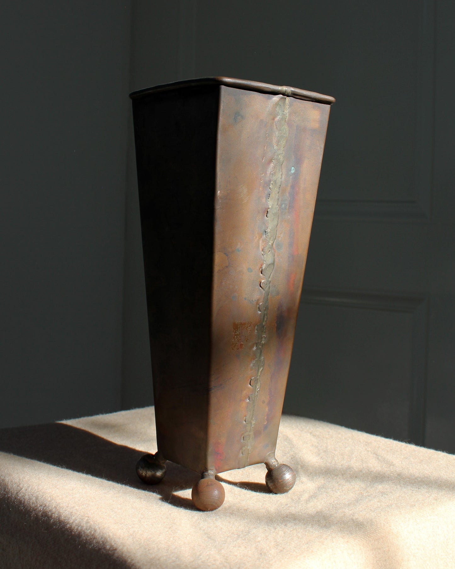 Vintage Turkish Brass Vase with Feet