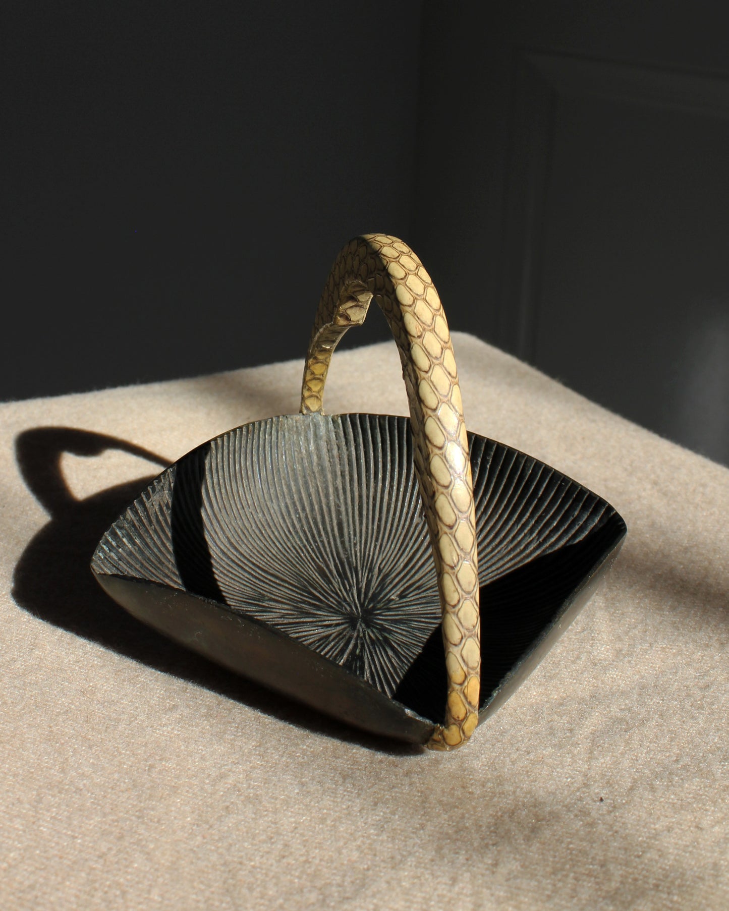 R & Y Augousti Snake Skin & Bronze Dish