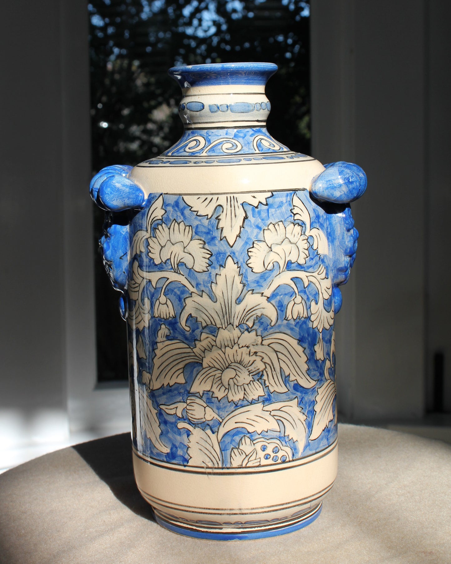 Chinoiserie Style Handpainted Vase